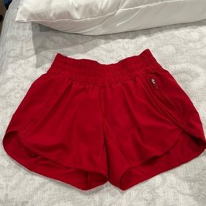lululemon - Dark Red Hotty Hot Shorts